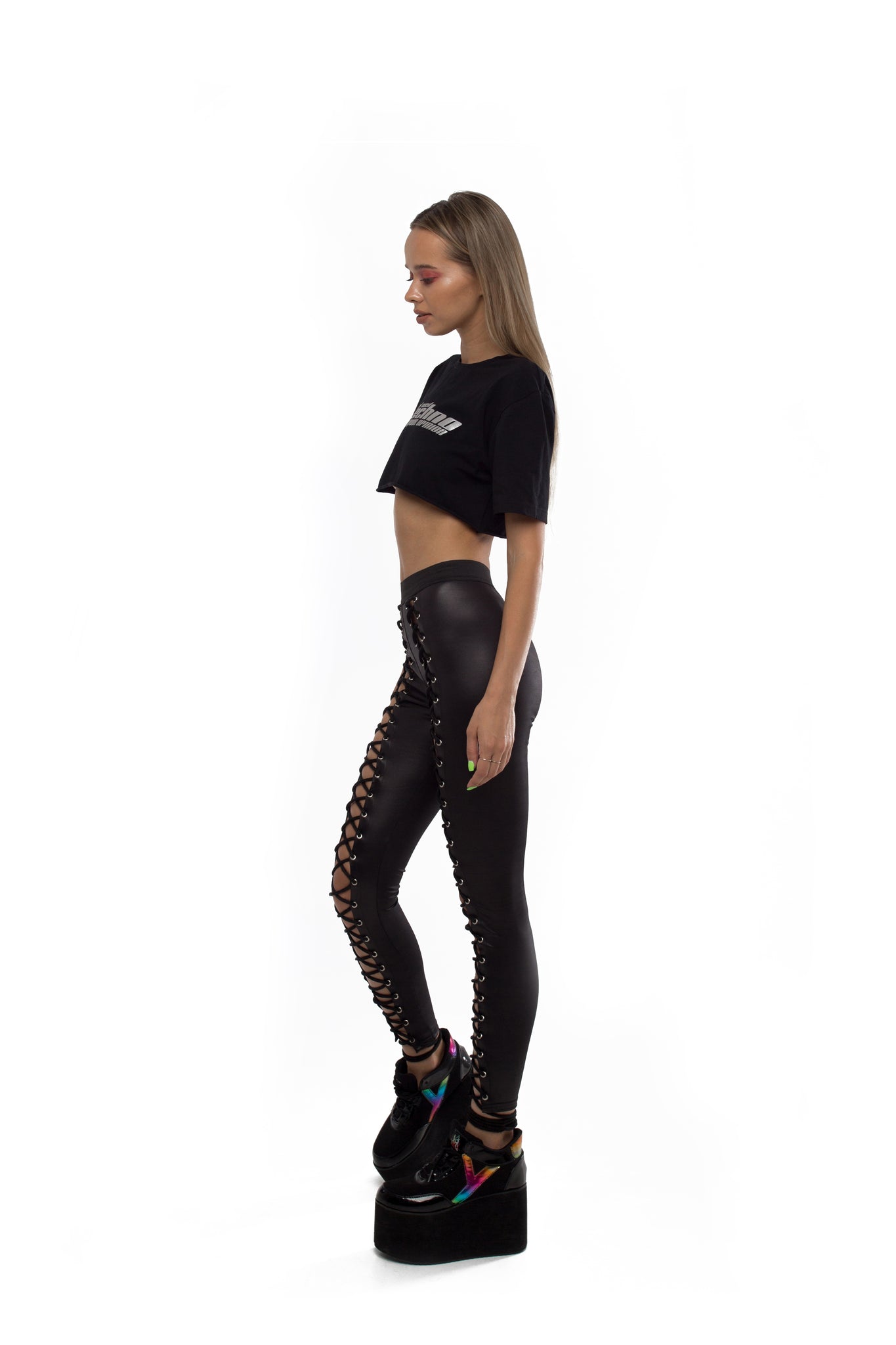 Need For Techno Reflective Cropped Top
