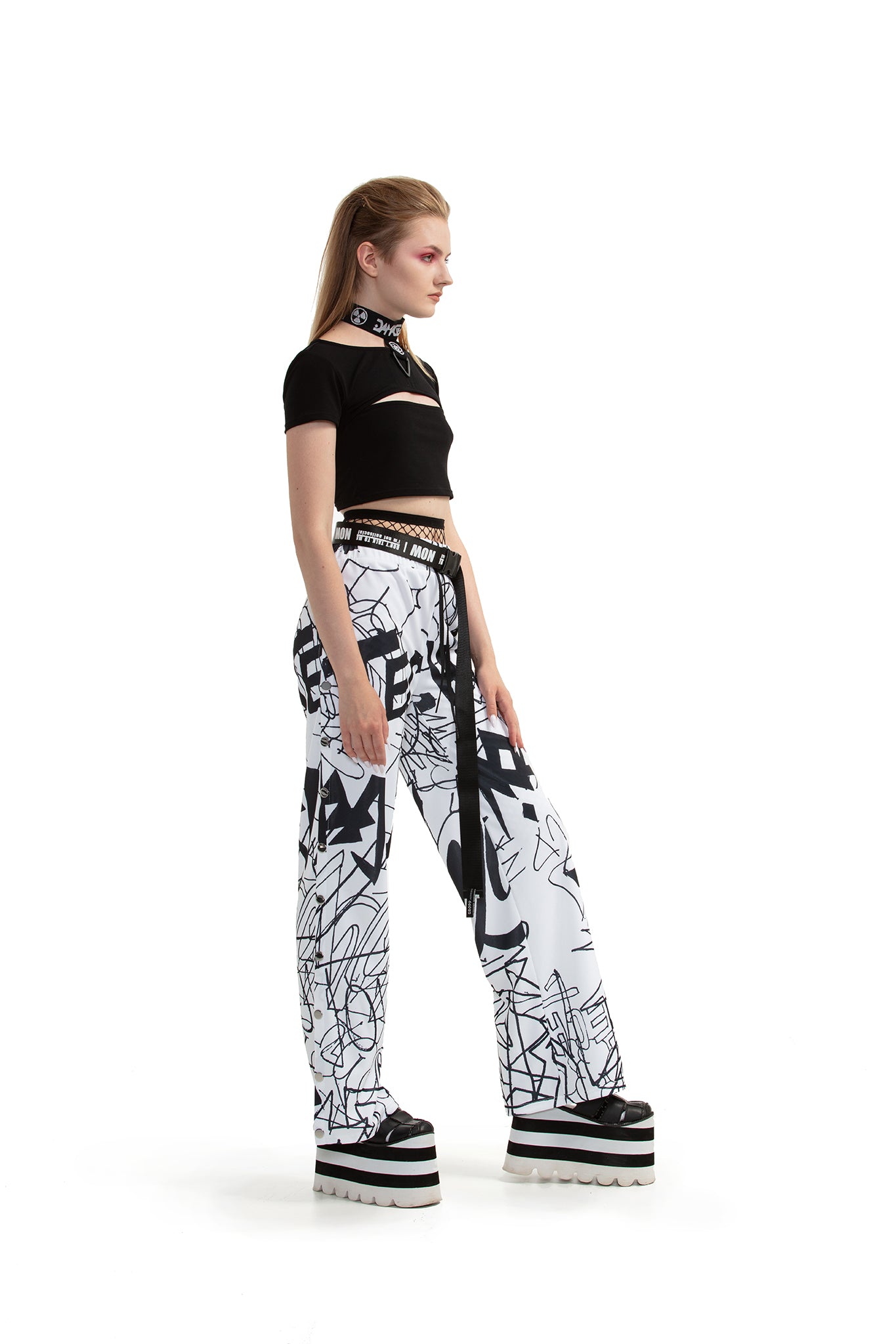 Graffiti - Side-snapped trousers