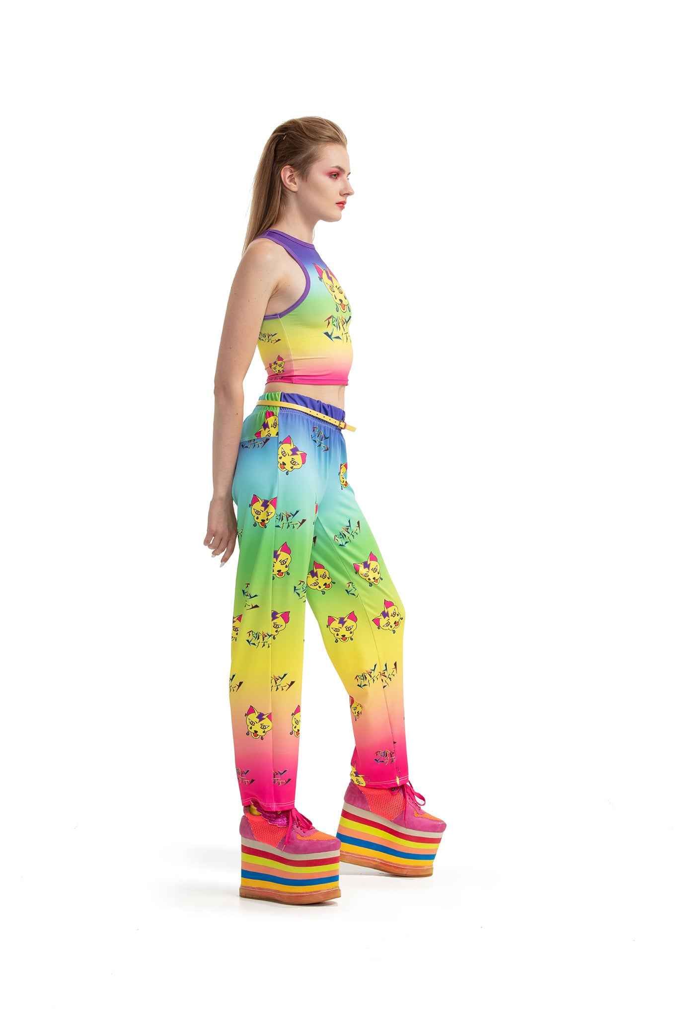 Trippy Kitty - Ankle-length trousers
