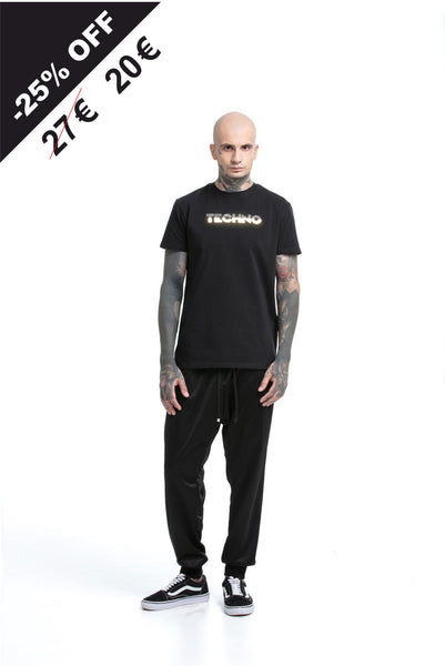 Reflective Techno - regular fit T-shirt with side cuts