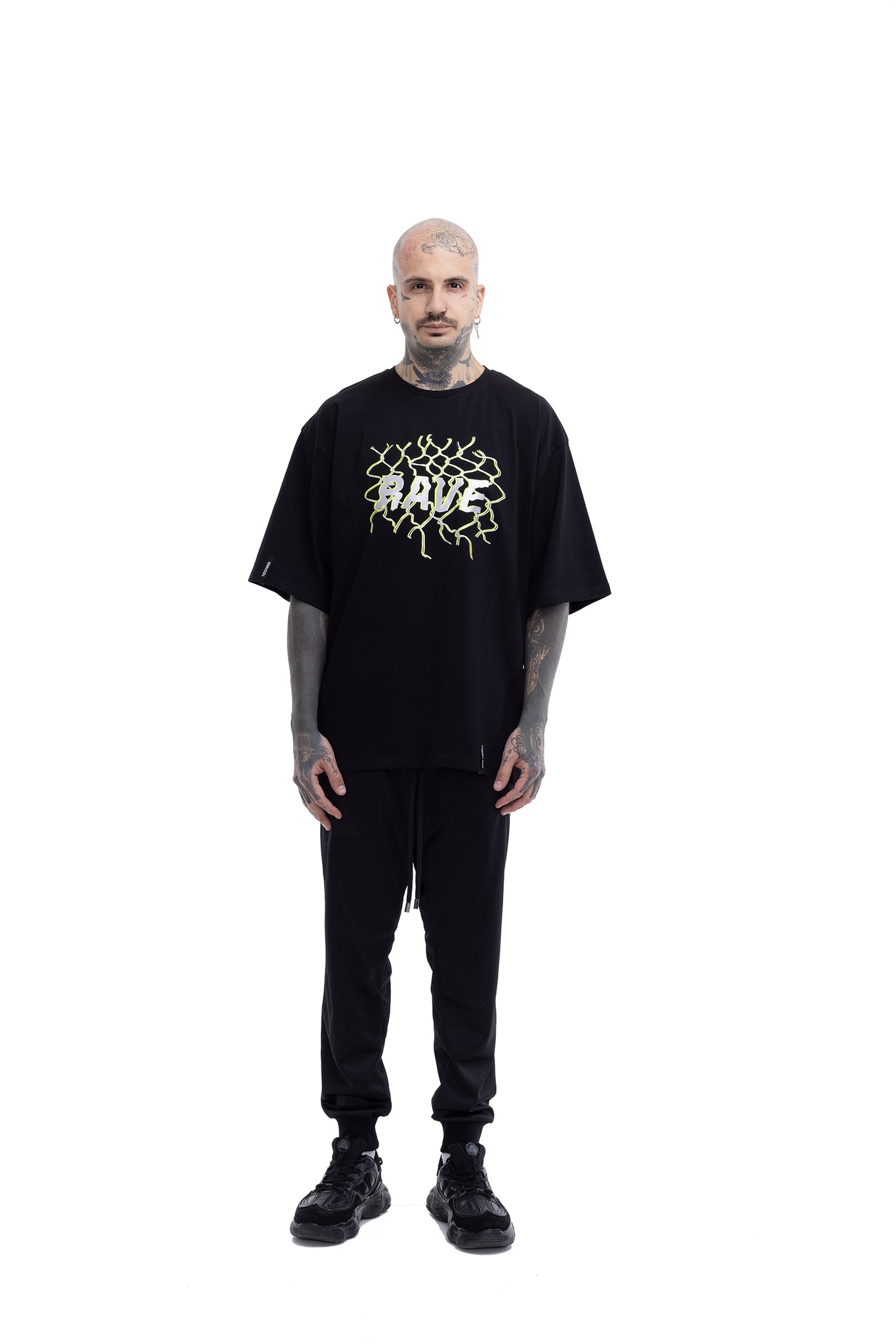 Rave Unisex Oversized T-shirt with reflective details
