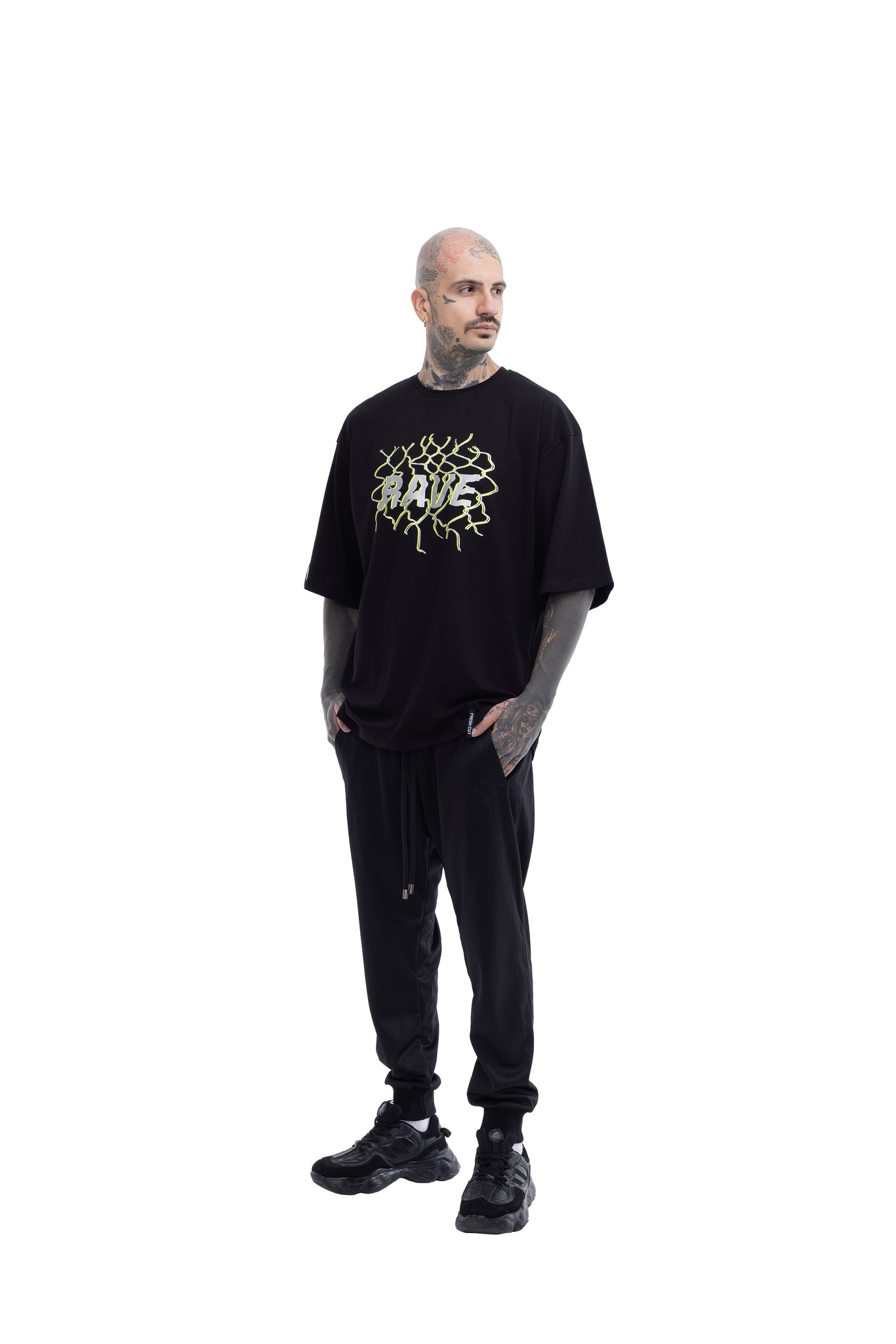 Rave Unisex Oversized T-shirt with reflective details