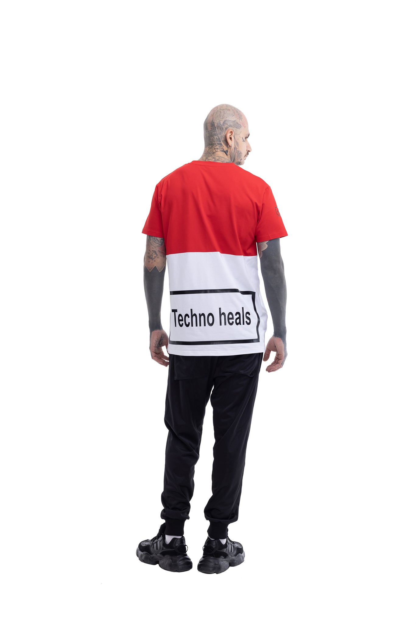 Techno Heals бавовняна футболка унісекс великого розміру 