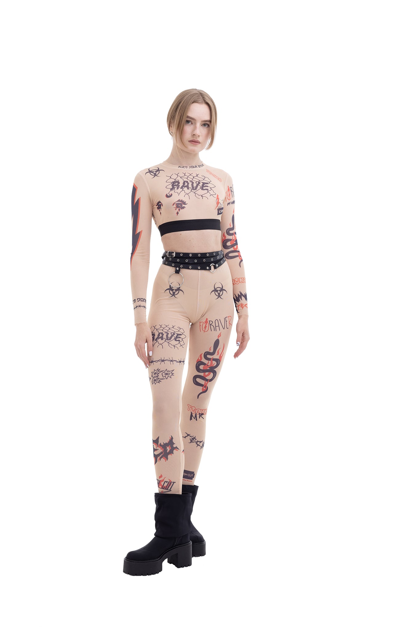 Inked Mesh leggings