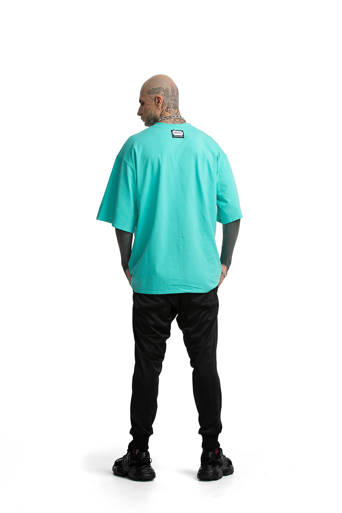 Maneki Neko oversized unisex T-shirt [turquoise]