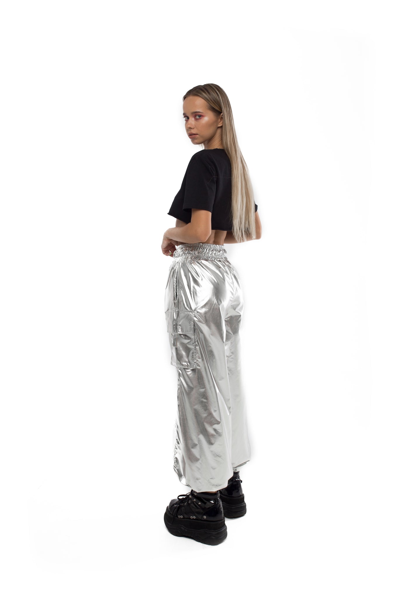Flare Pants - Silver