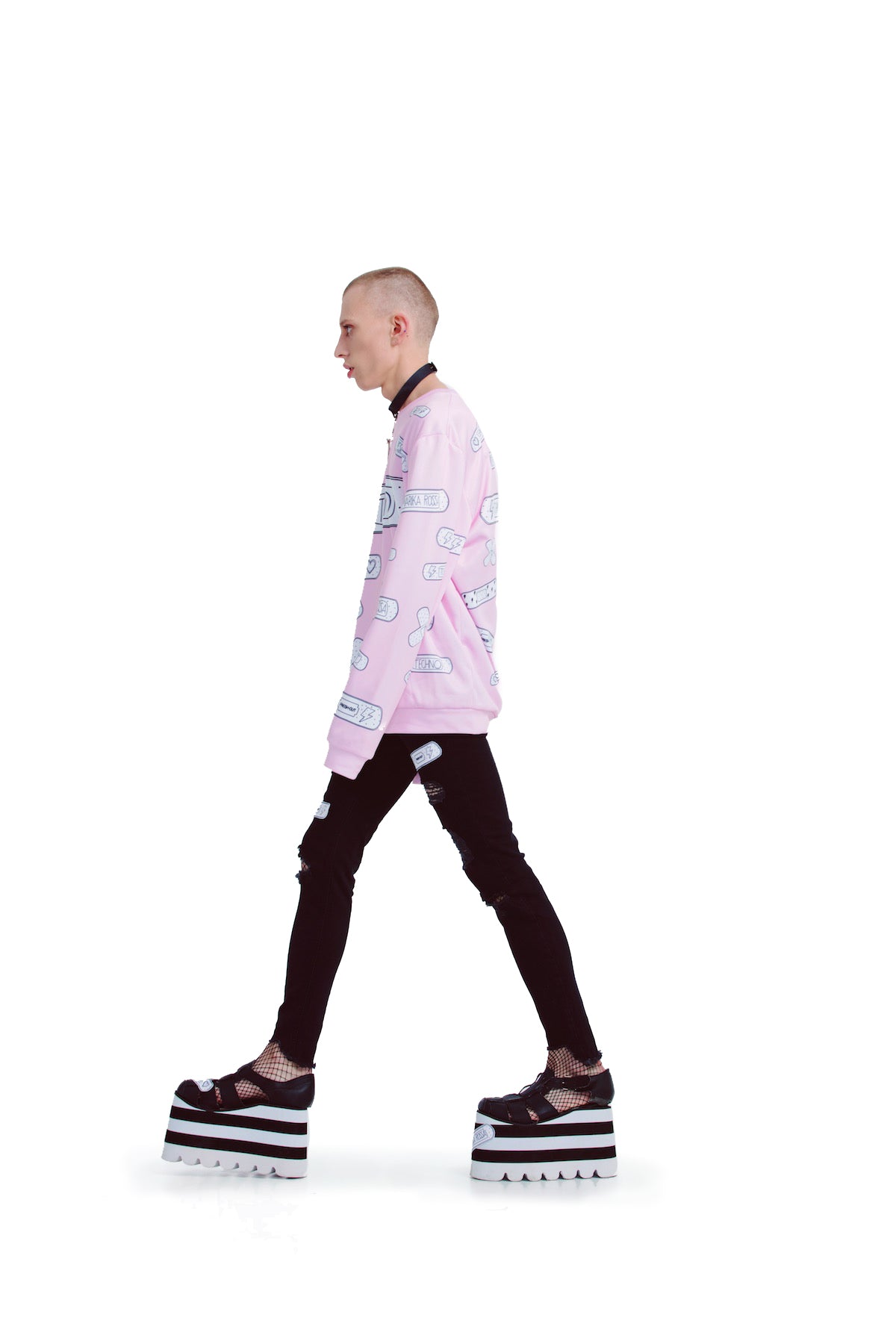 Techno Bandaids Sweatshirts [Pink]