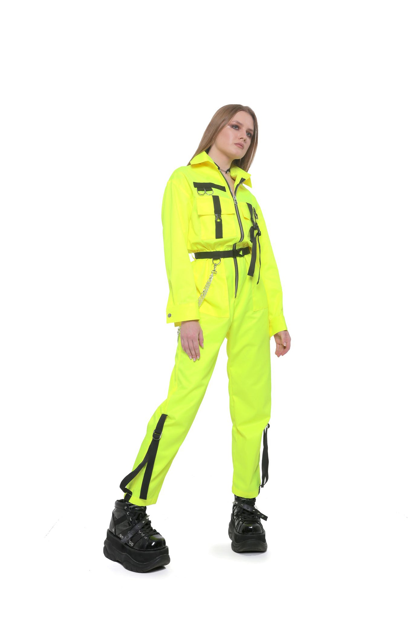 Cargo overalls [Neon Lemon]