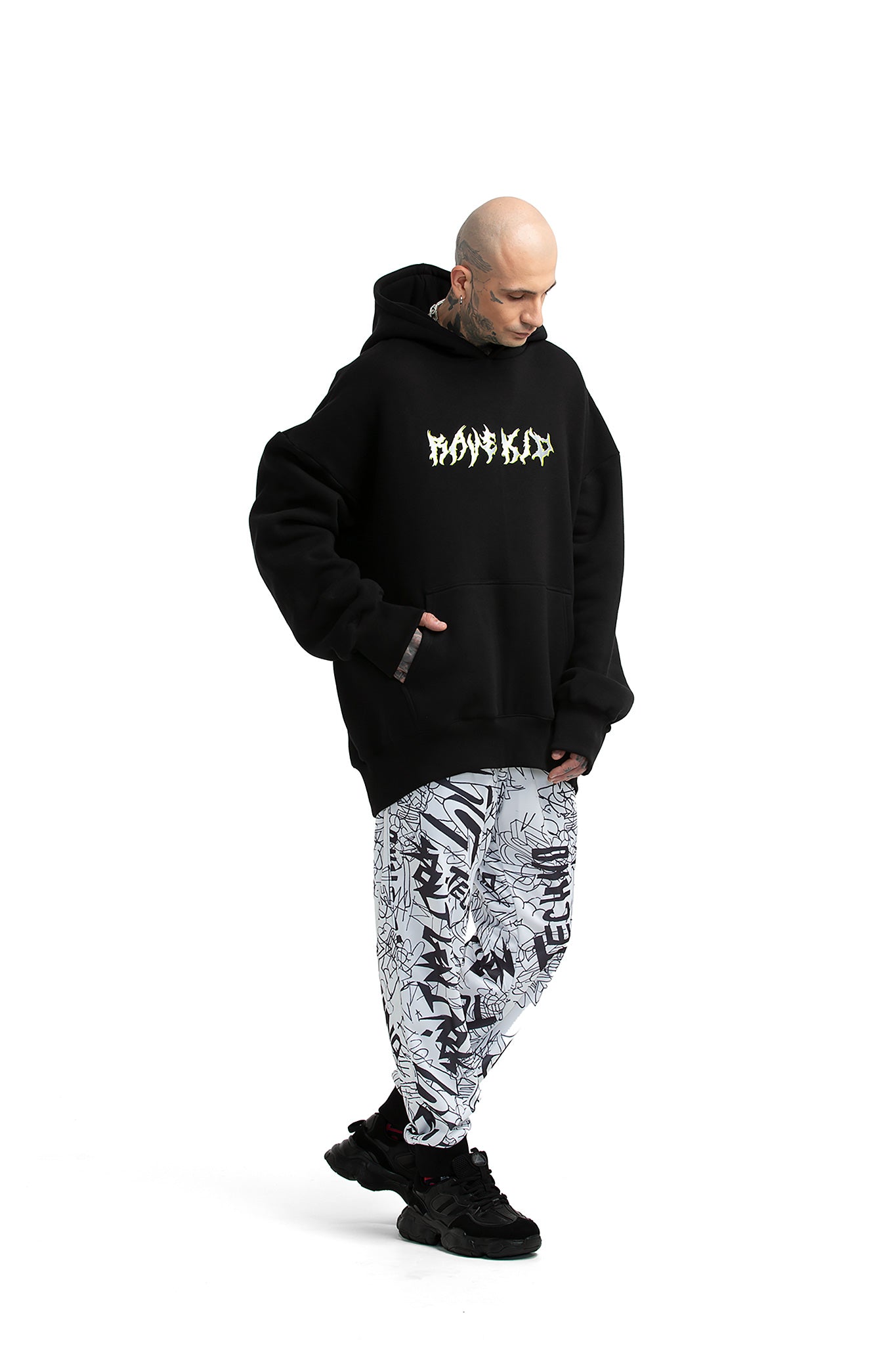 Rave Kid Super oversized hoodie [Black]