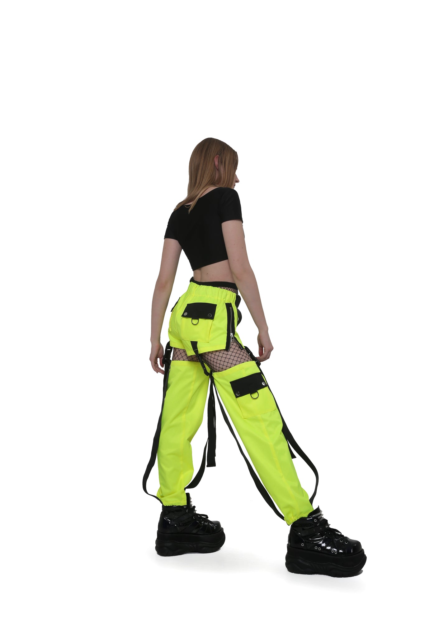 2-way cargo pants. [Neon Lemon]