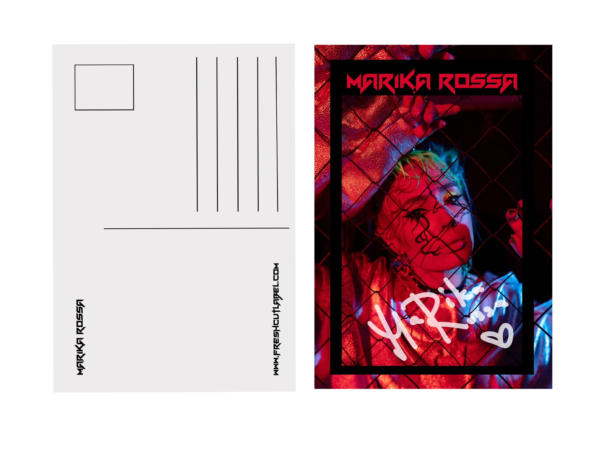 Marika Rossa signed card.